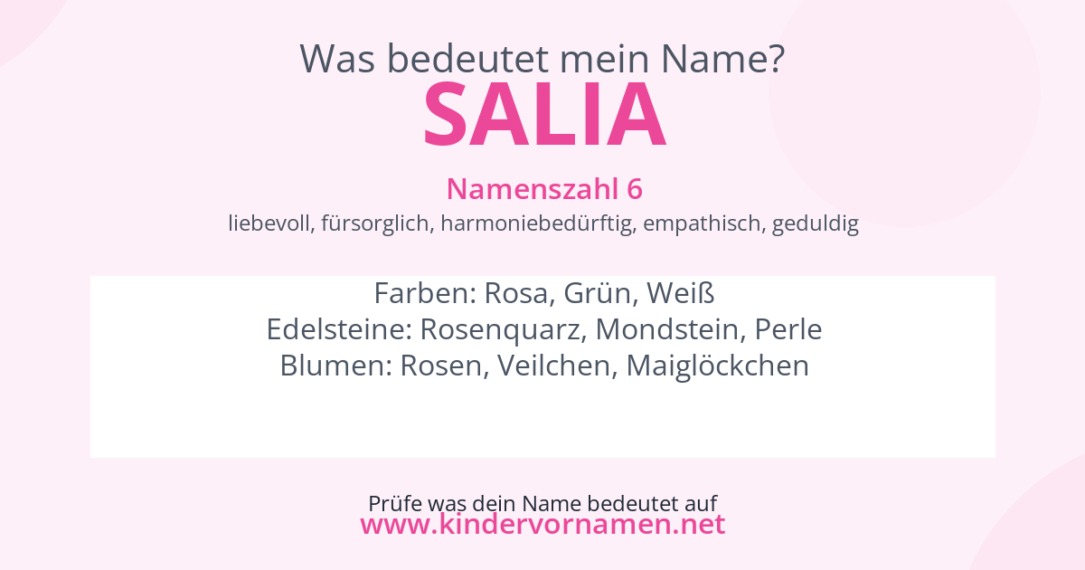 Was bedeutet der Name Salia?