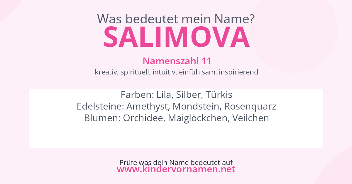 Was bedeutet der Name Salimova?