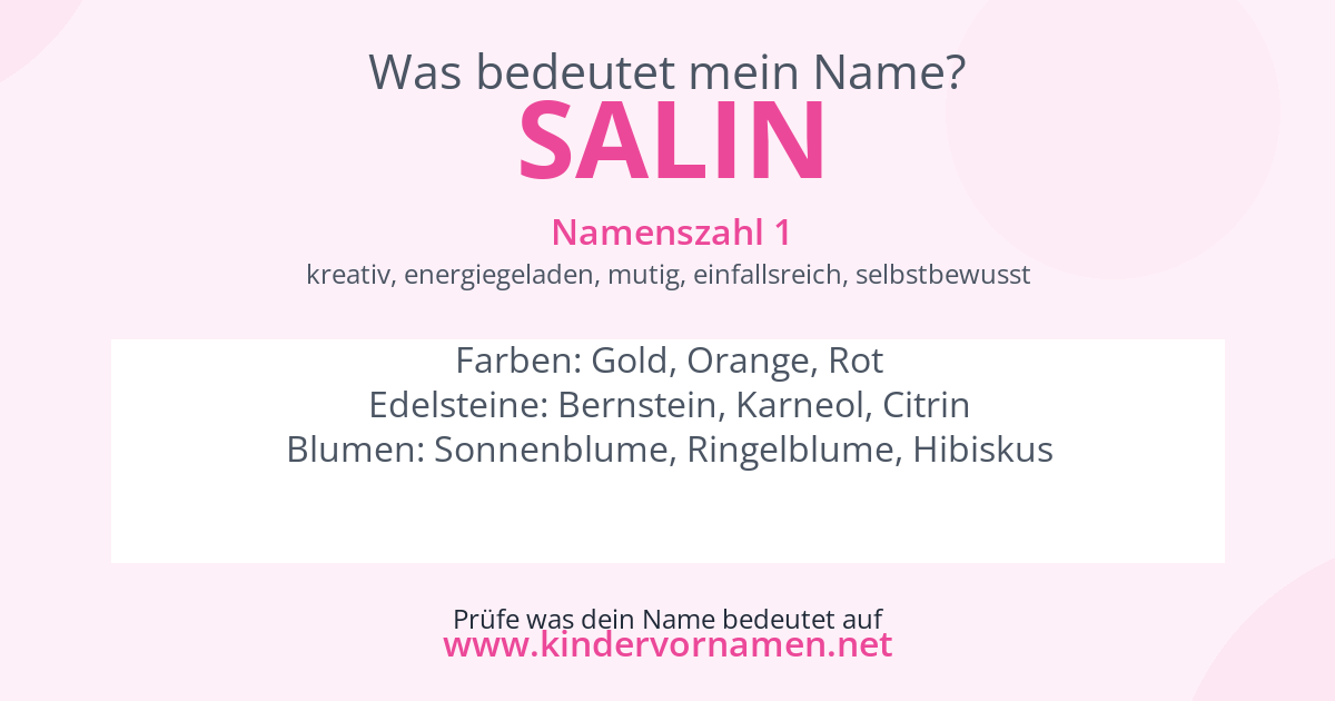 Was bedeutet der Name Salin?