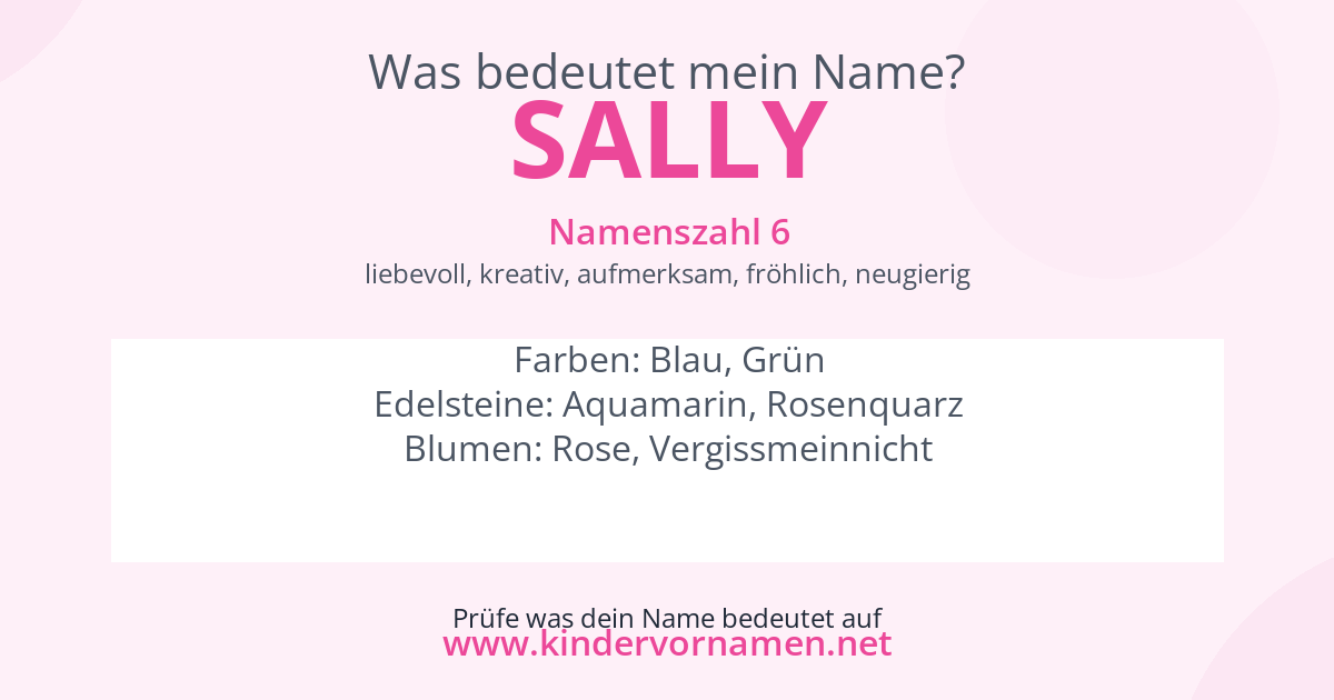 Was bedeutet der Name Sally?