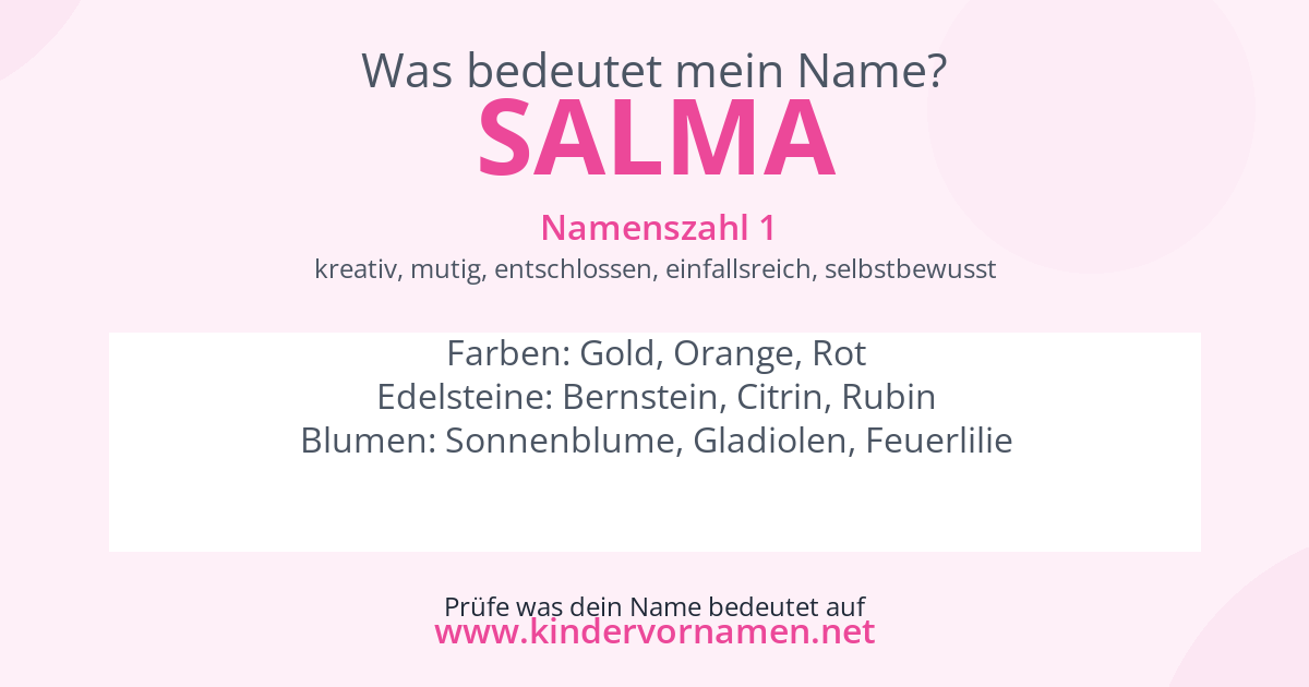 Was bedeutet der Name Salma?
