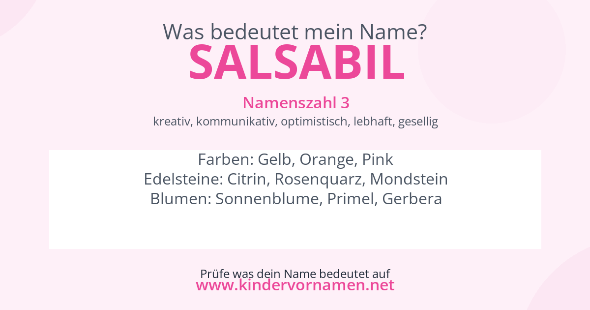 Was bedeutet der Name Salsabil?