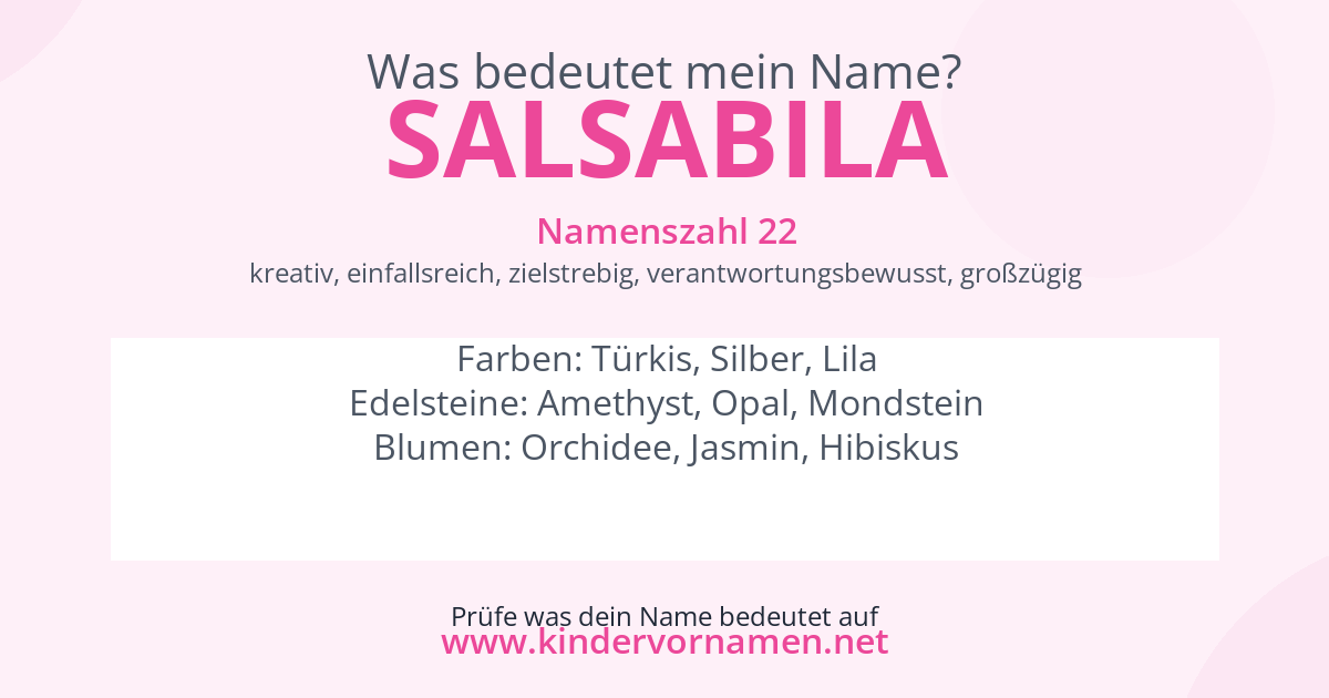 Was bedeutet der Name Salsabila?
