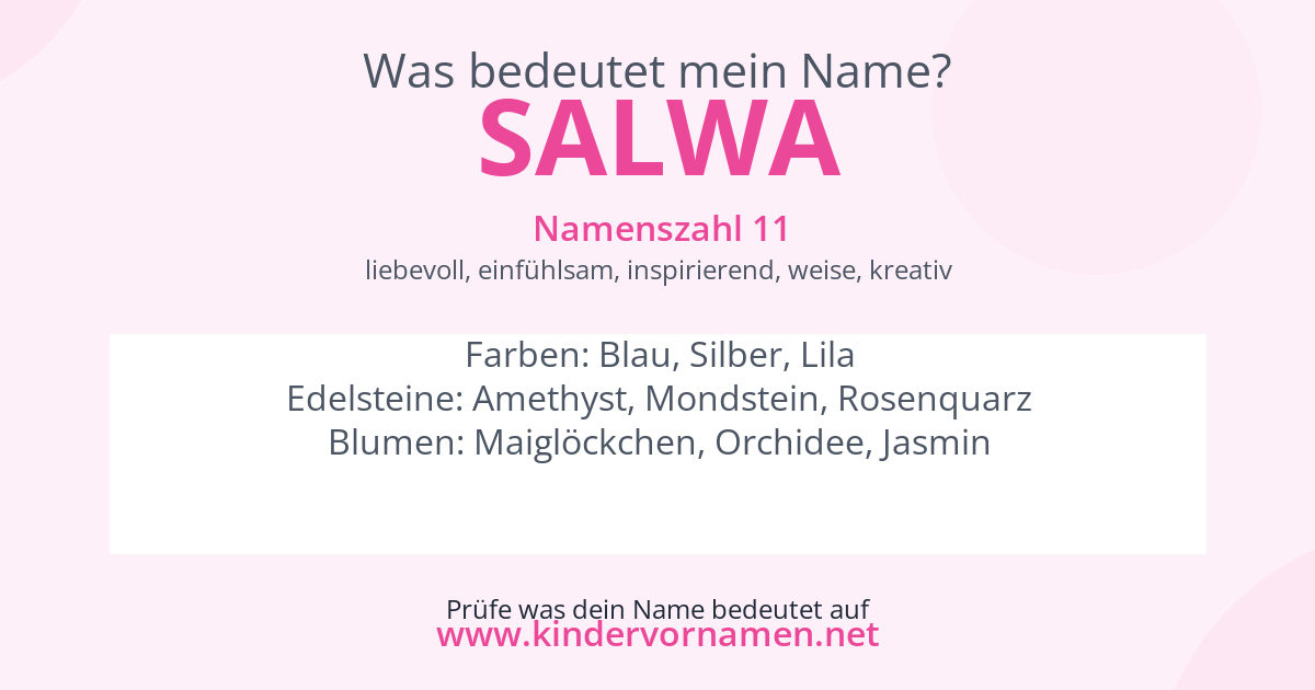 Was bedeutet der Name Salwa?