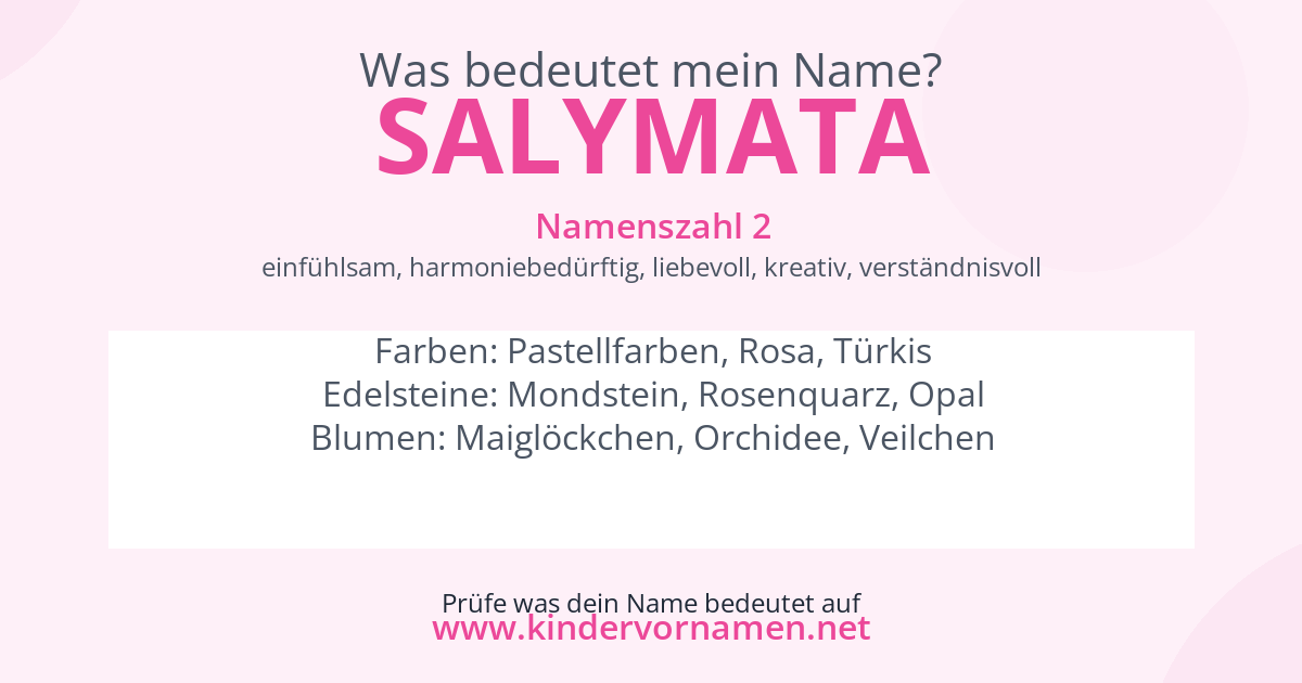 Was bedeutet der Name Salymata?