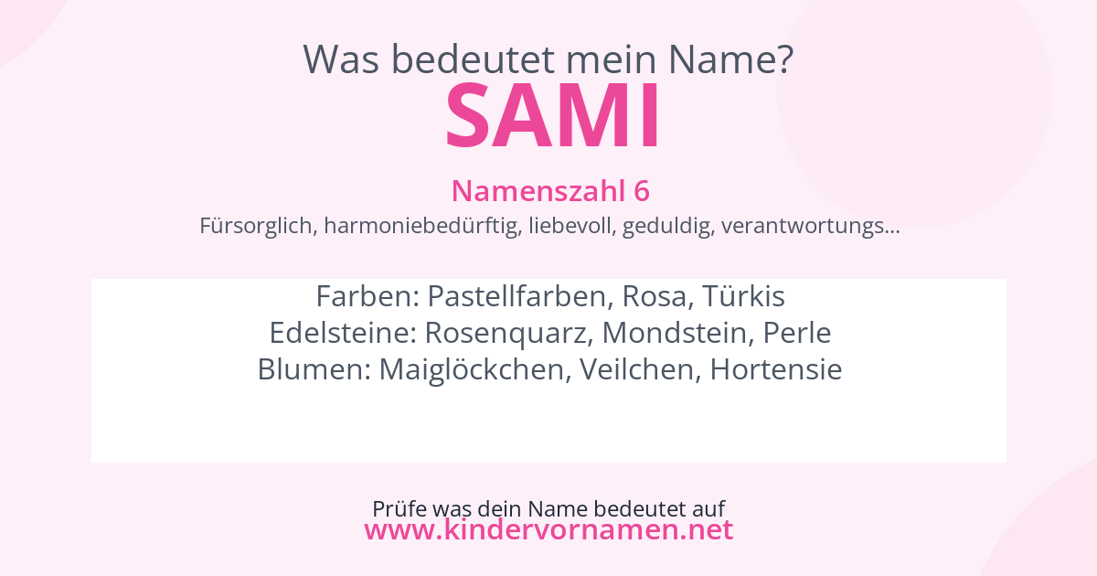 Was bedeutet der Name Sami?