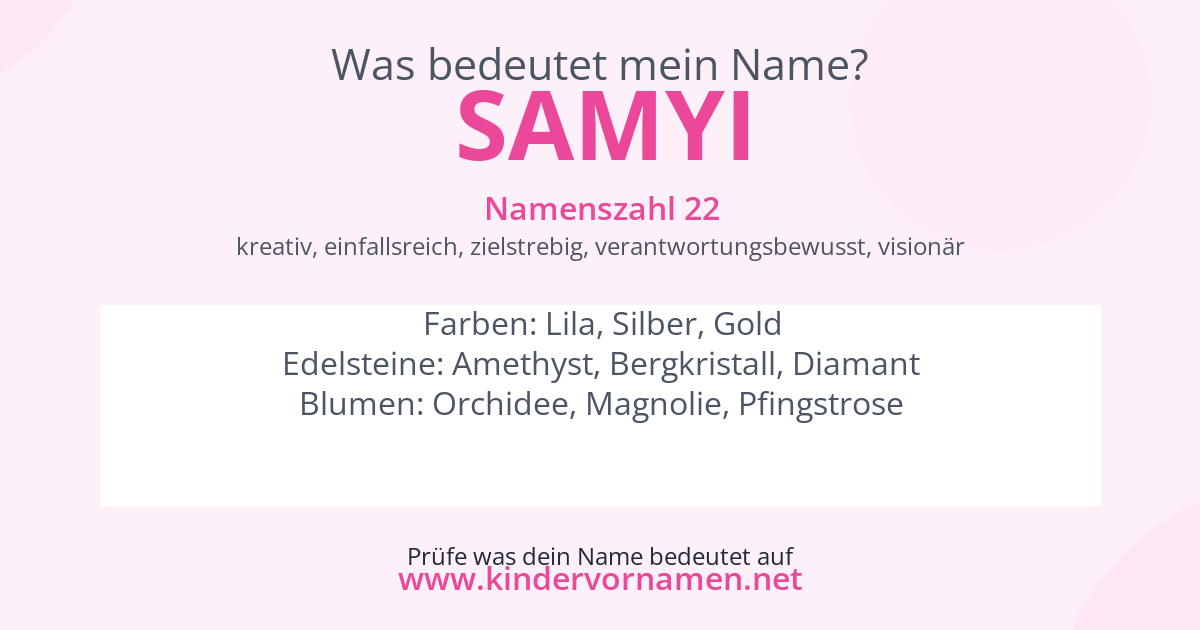 Was bedeutet der Name Samyi?