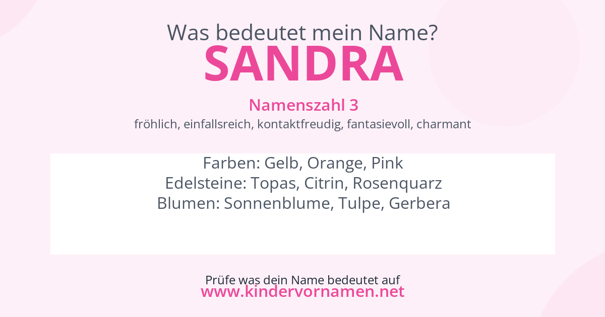 Was bedeutet der Name Sandra?