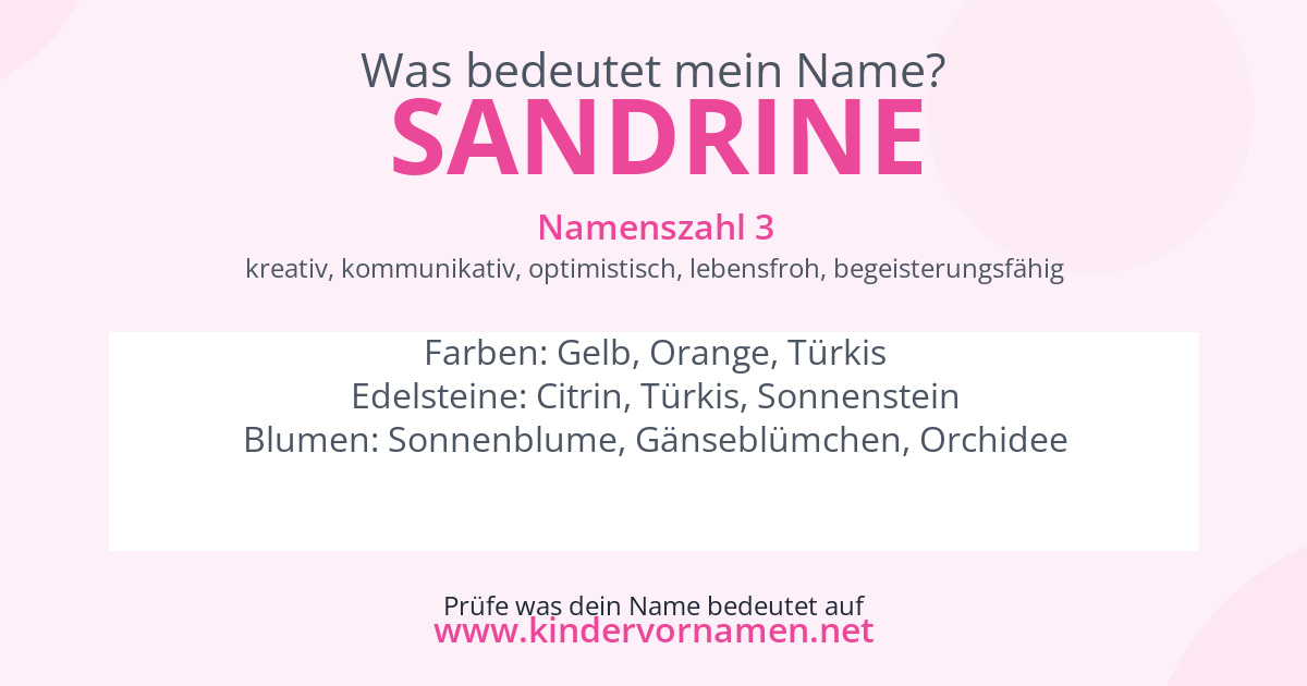 Was bedeutet der Name Sandrine?