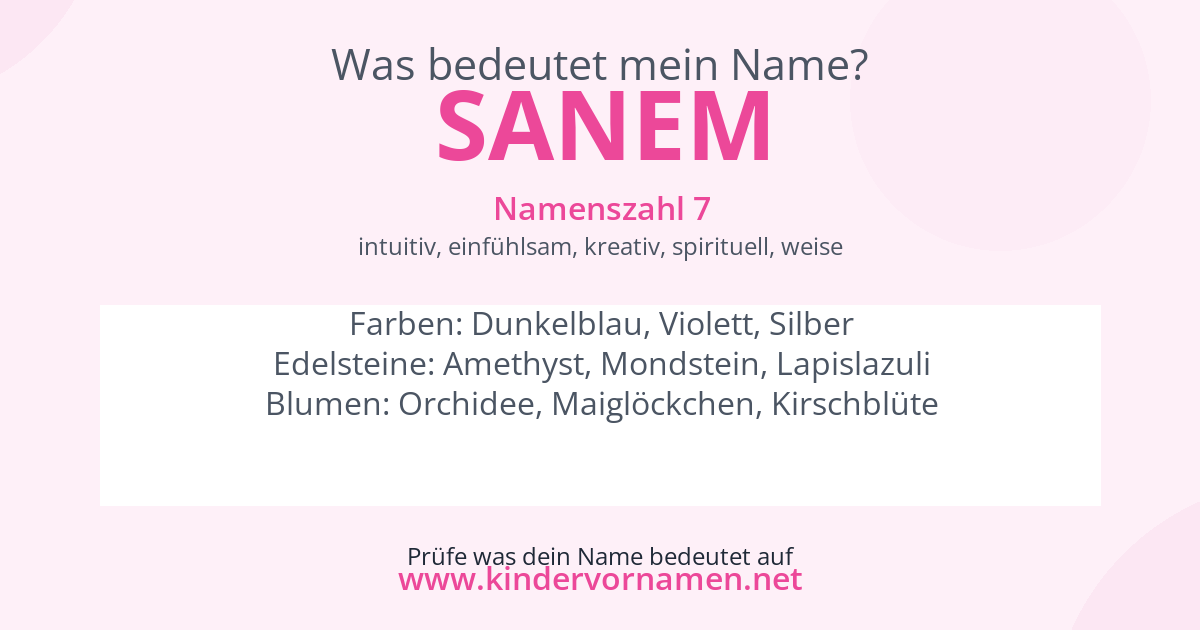 Was bedeutet der Name Sanem?