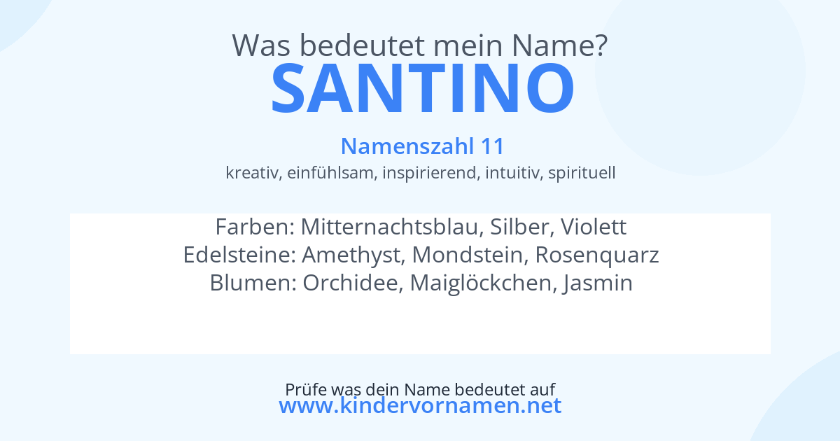 Was bedeutet der Name Santino?