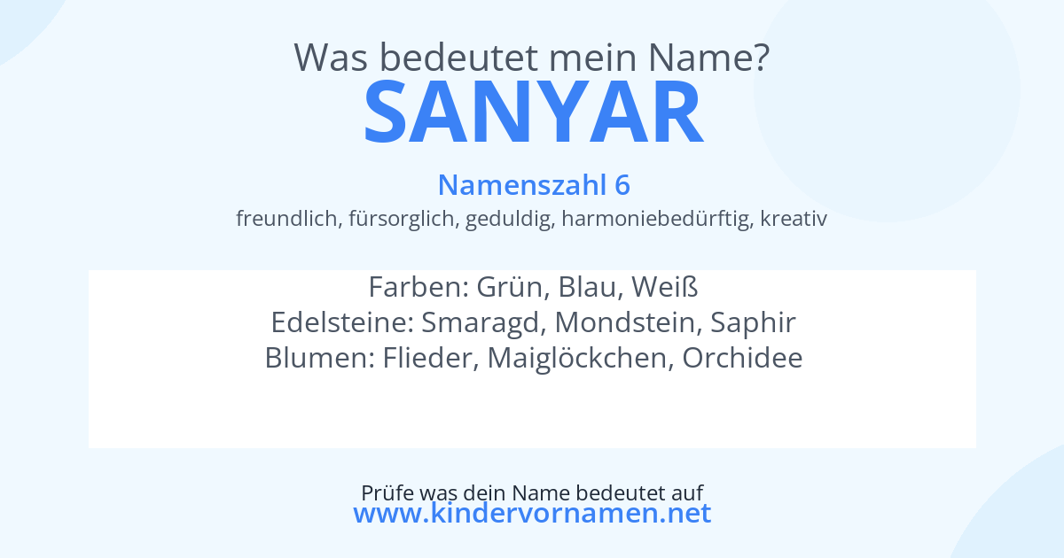 Was bedeutet der Name Sanyar?