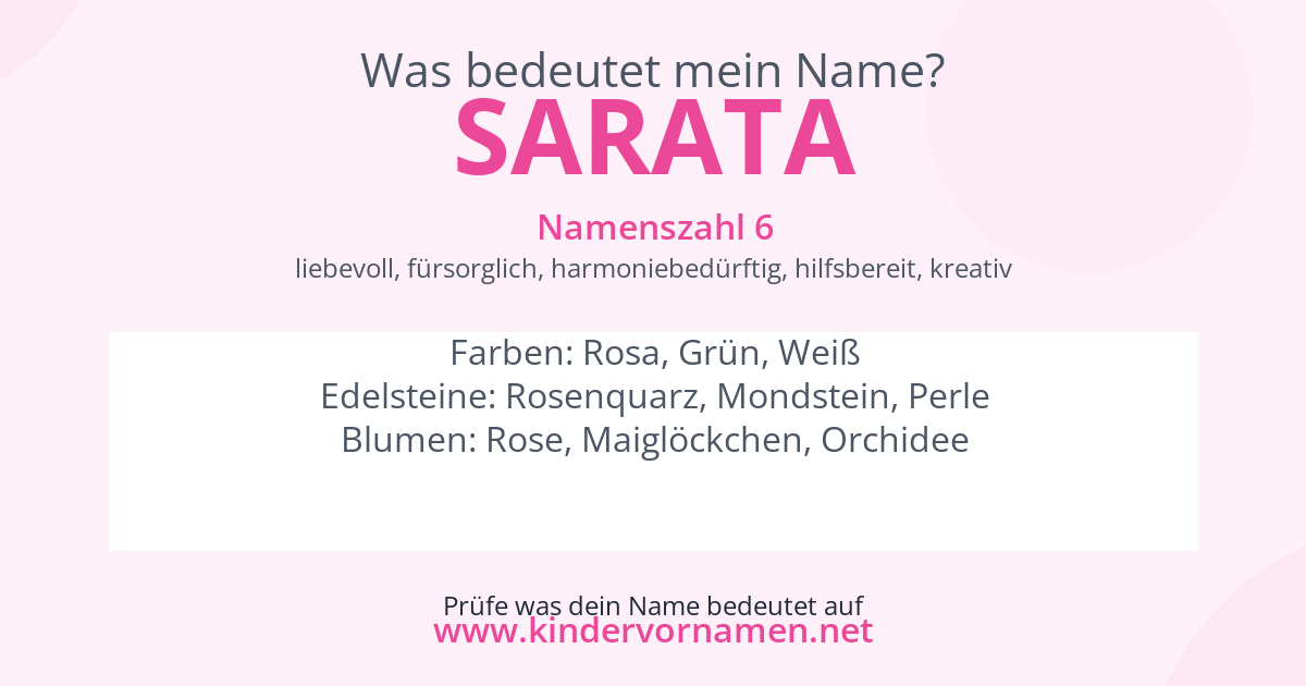 Was bedeutet der Name Sarata?