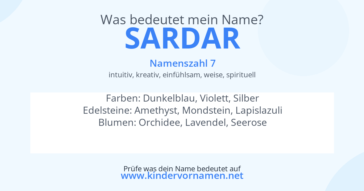 Was bedeutet der Name Sardar?