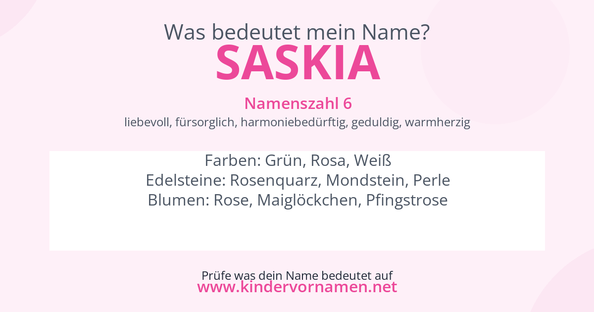 Was bedeutet der Name Saskia?