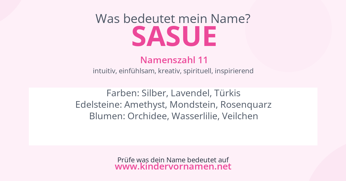 Was bedeutet der Name Sasue?