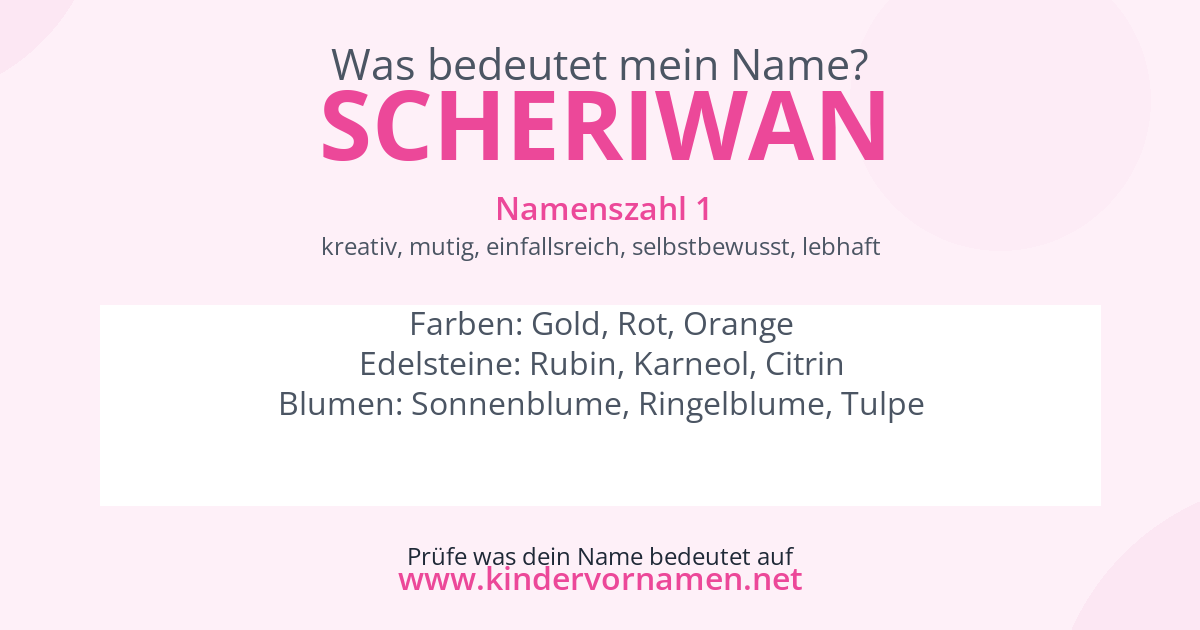 Was bedeutet der Name Scheriwan?