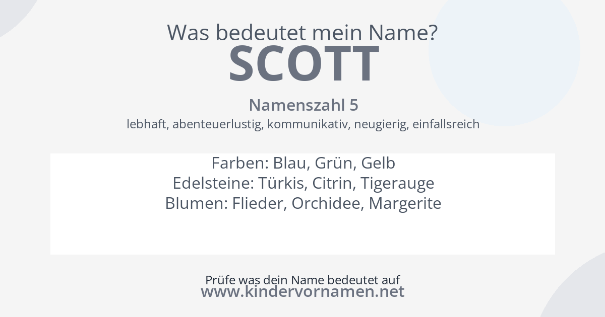 Was bedeutet der Name Scott?