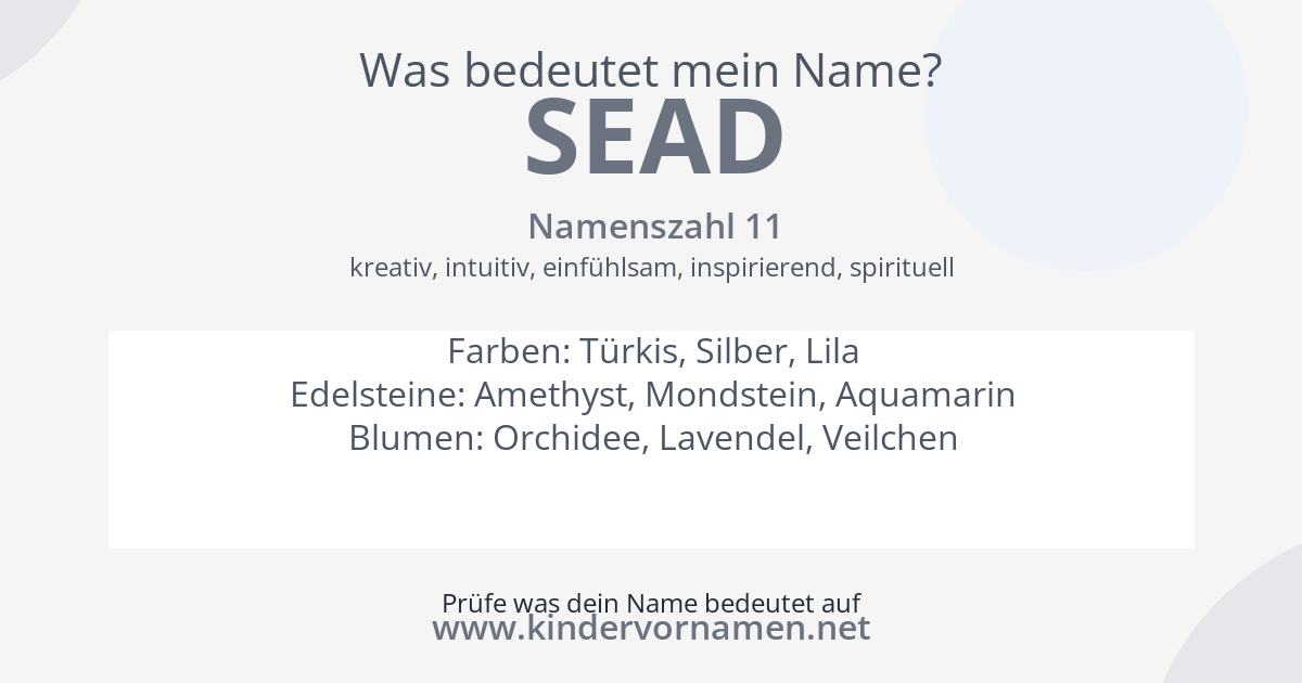 Was bedeutet der Name Sead?