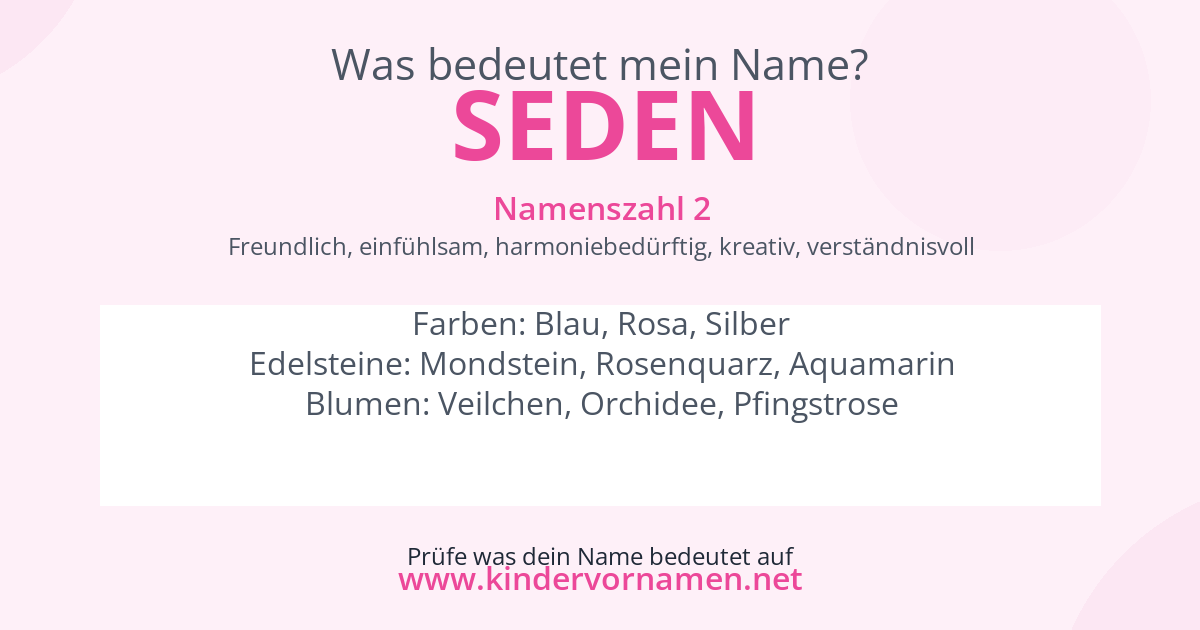 Was bedeutet der Name Seden?