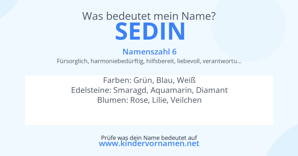 Was bedeutet der Name Sedin?