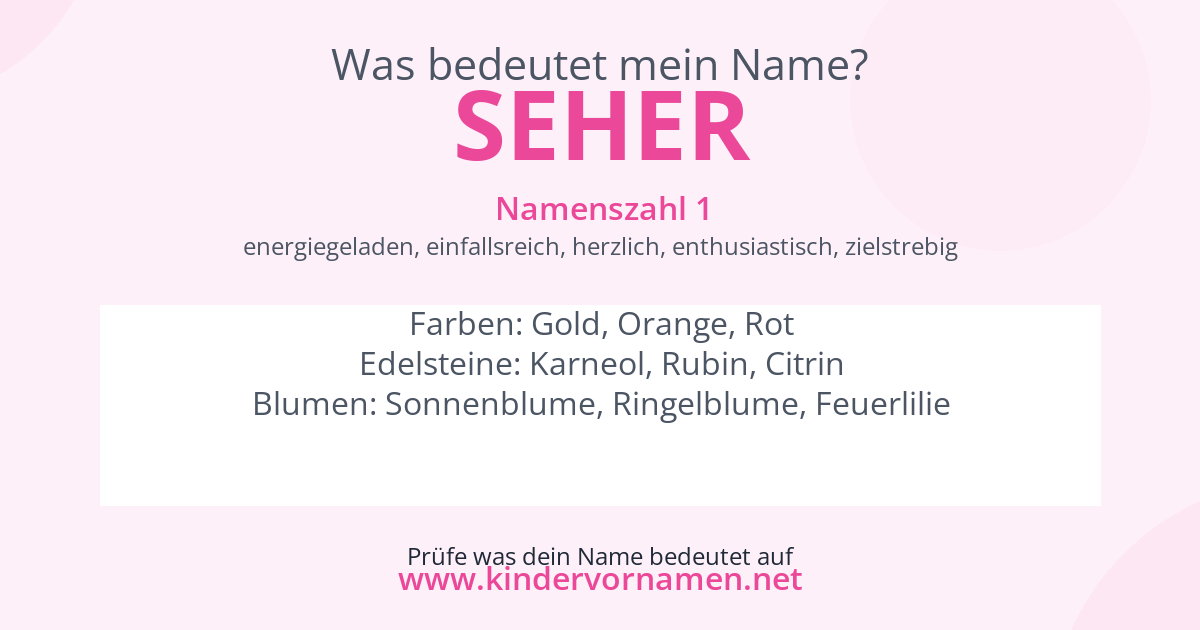 Was bedeutet der Name Seher?