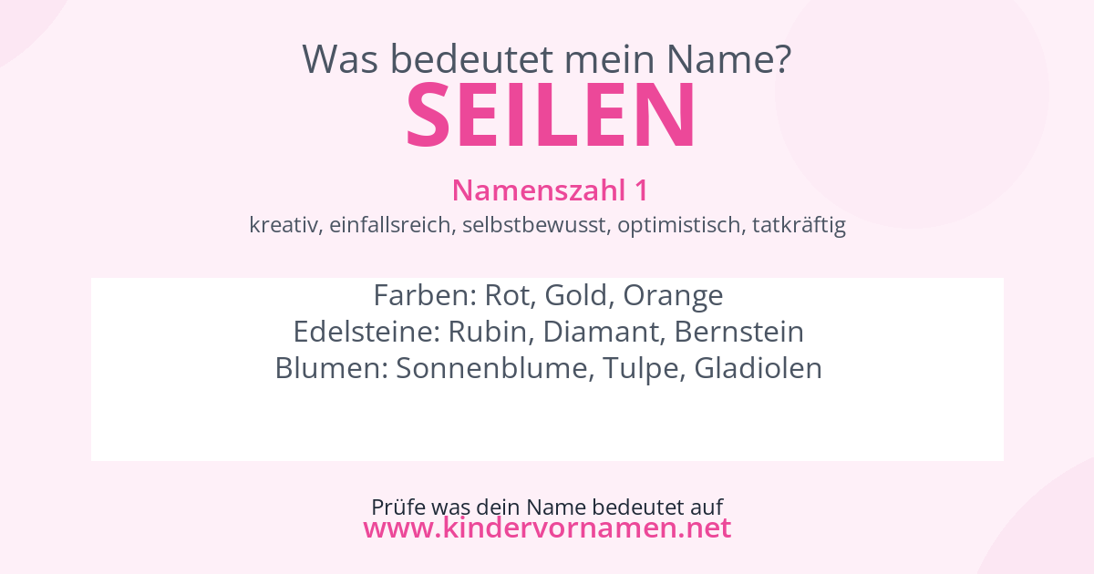 Was bedeutet der Name Seilen?