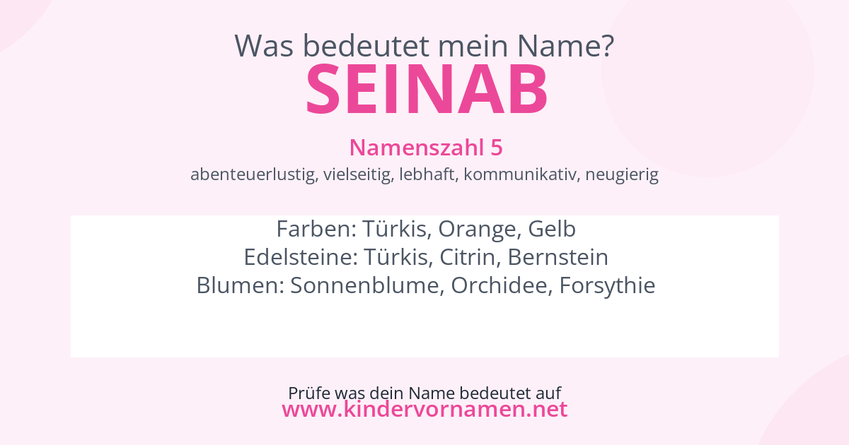 Was bedeutet der Name Seinab?