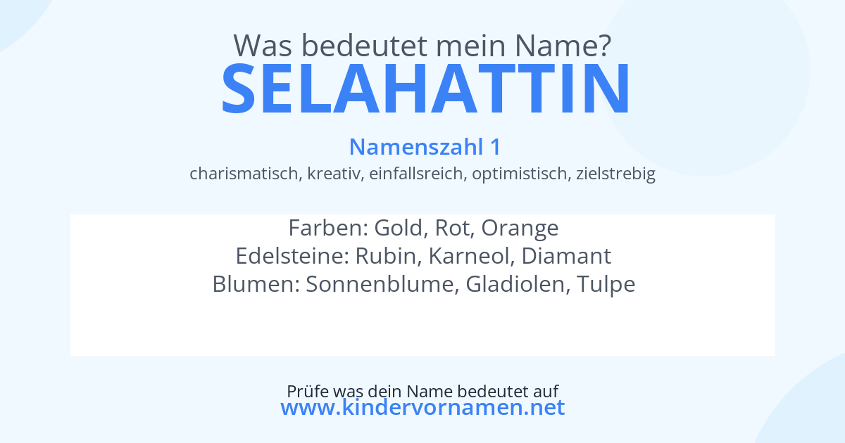 Was bedeutet der Name Selahattin?