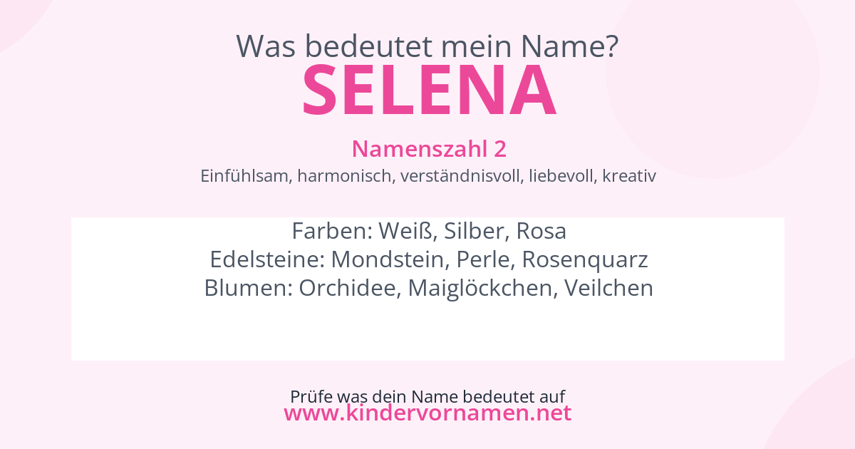 Was bedeutet der Name Selena?