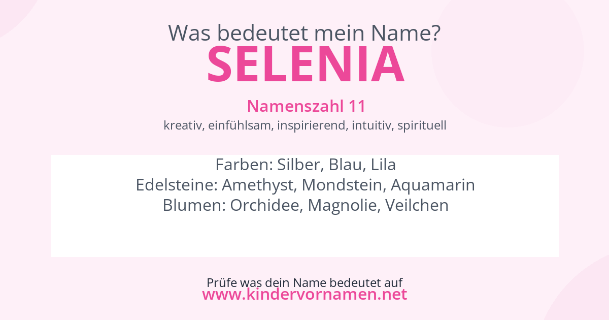 Was bedeutet der Name Selenia?