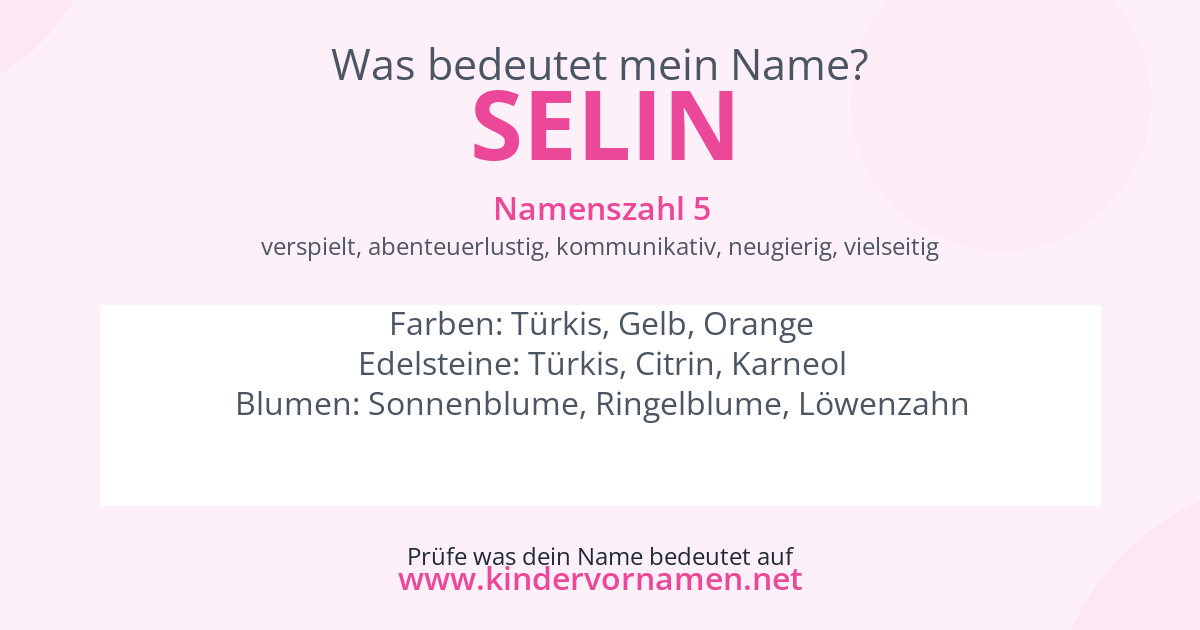 Was bedeutet der Name Selin?