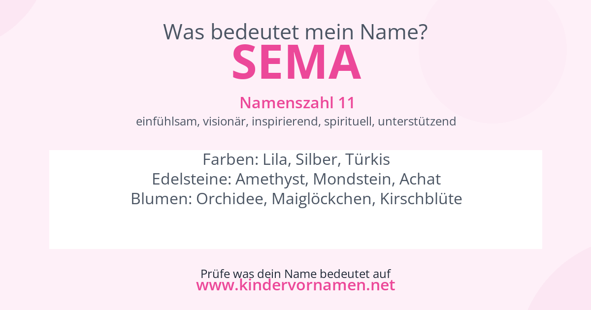 Was bedeutet der Name Sema?