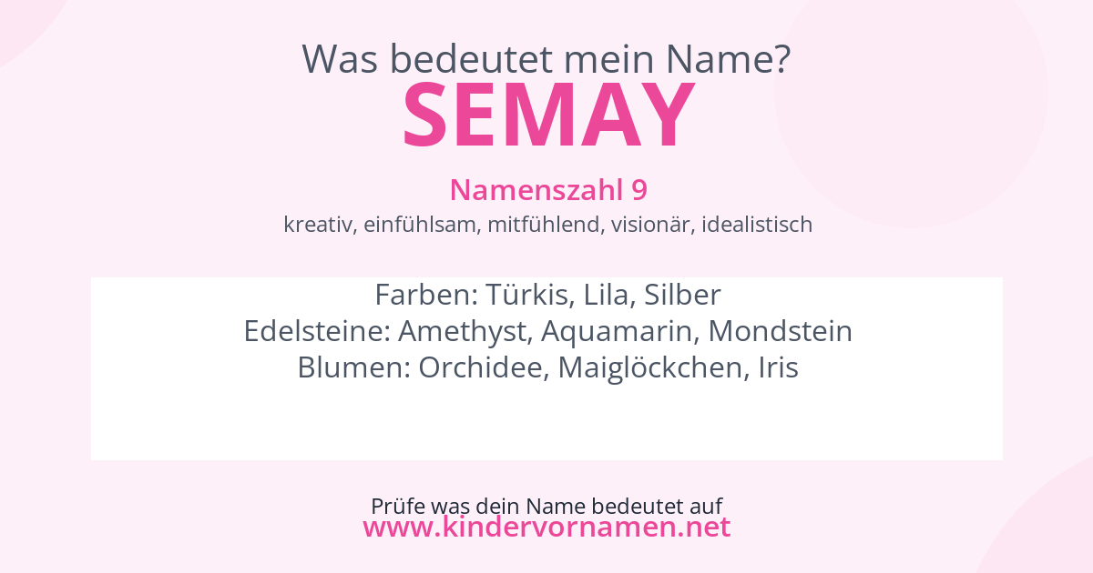 Was bedeutet der Name Semay?