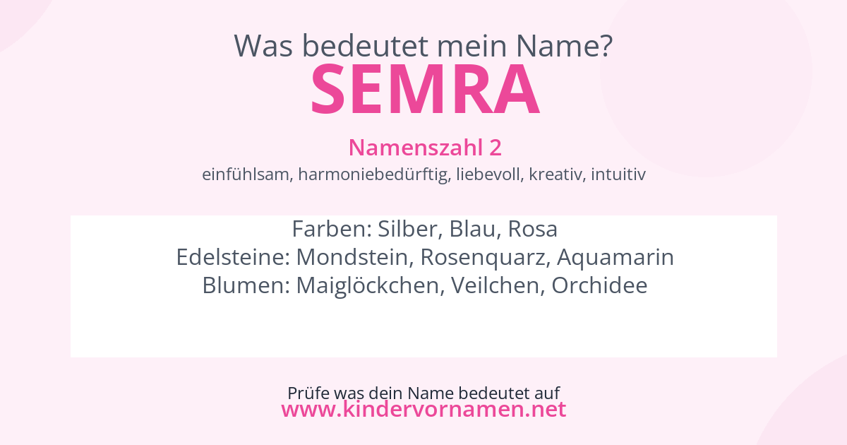 Was bedeutet der Name Semra?