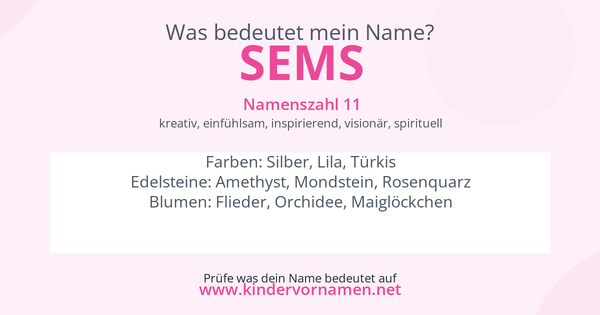 Was bedeutet der Name Sems?