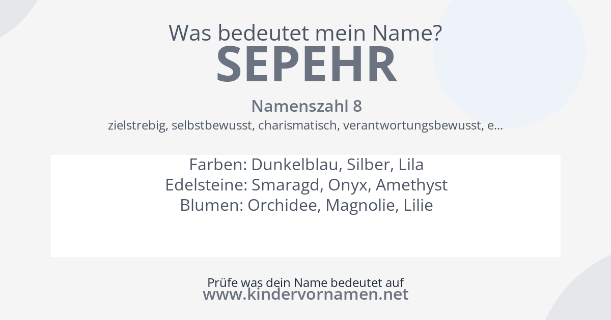 Was bedeutet der Name Sepehr?