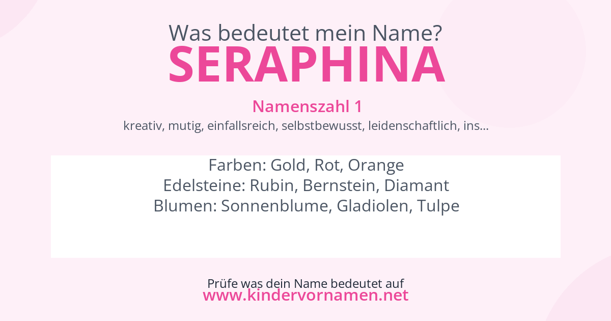 Was bedeutet der Name Seraphina?
