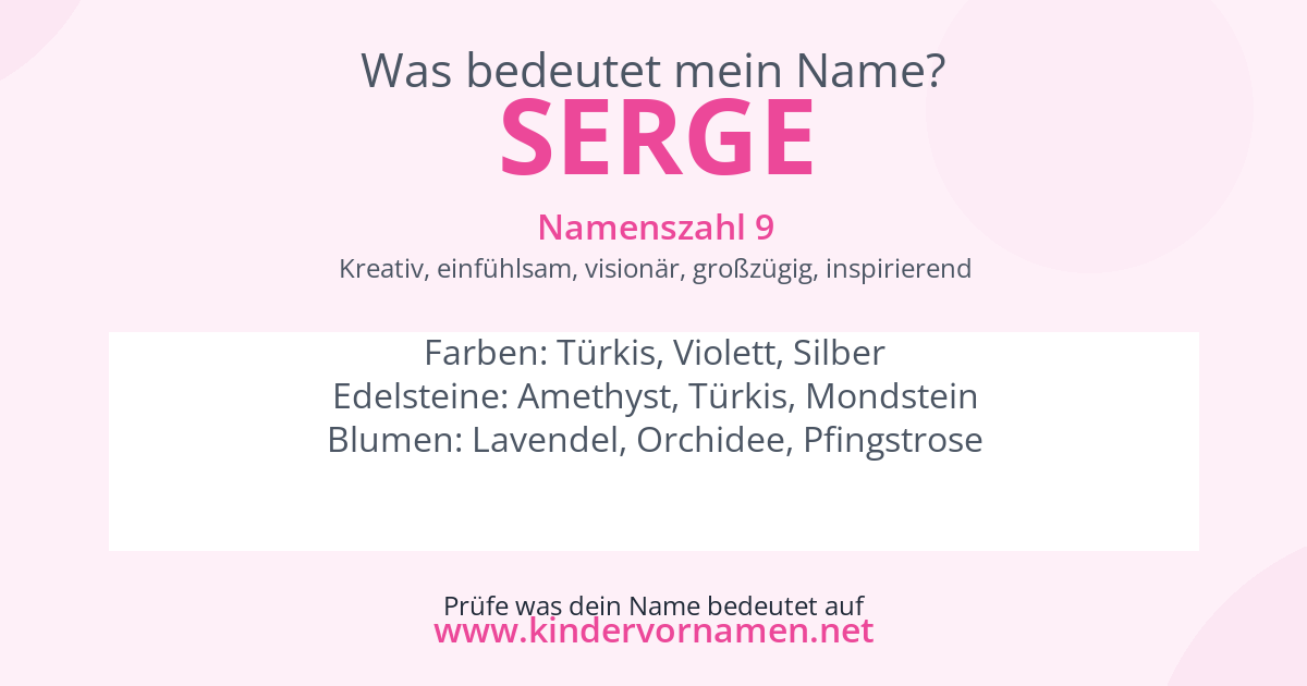 Was bedeutet der Name Serge?