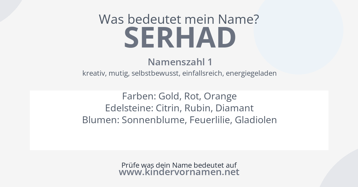Was bedeutet der Name Serhad?