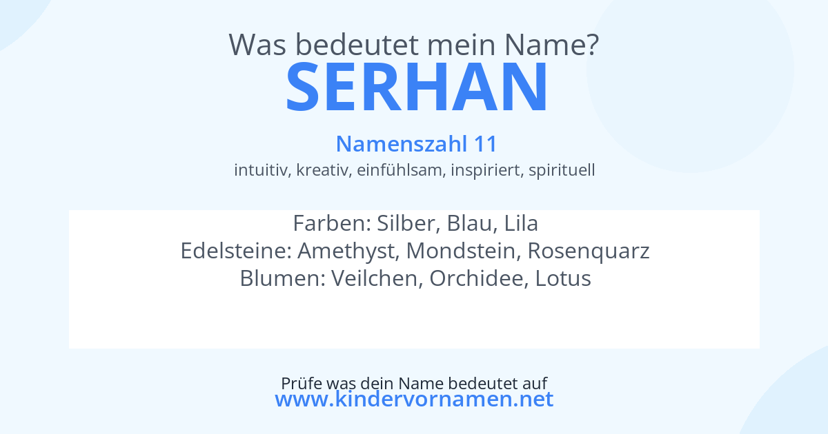 Was bedeutet der Name Serhan?