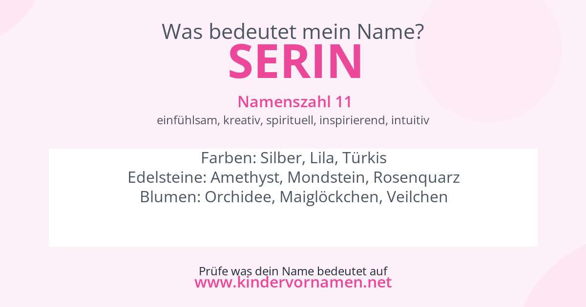 Was bedeutet der Name Serin?