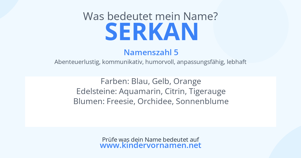 Was bedeutet der Name Serkan?