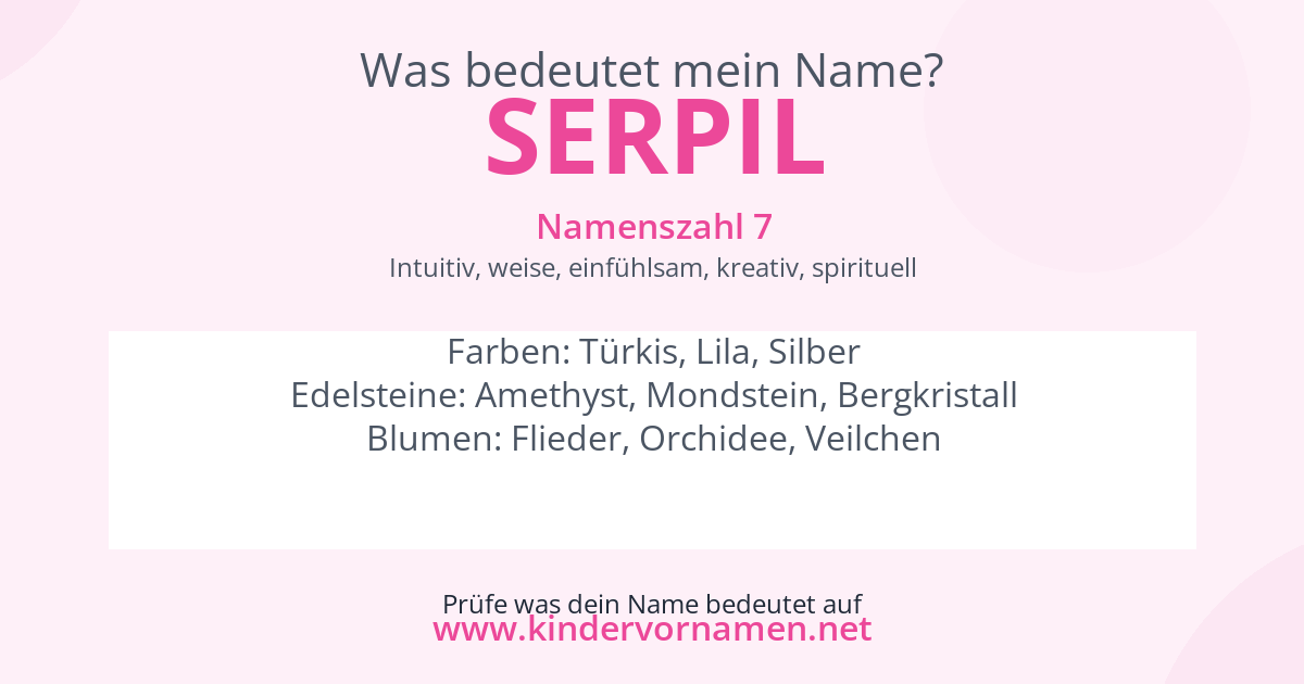 Was bedeutet der Name Serpil?