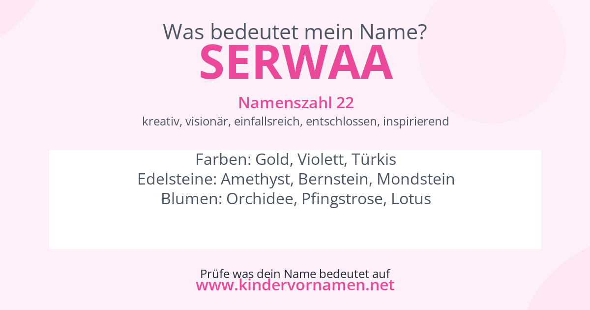 Was bedeutet der Name Serwaa?