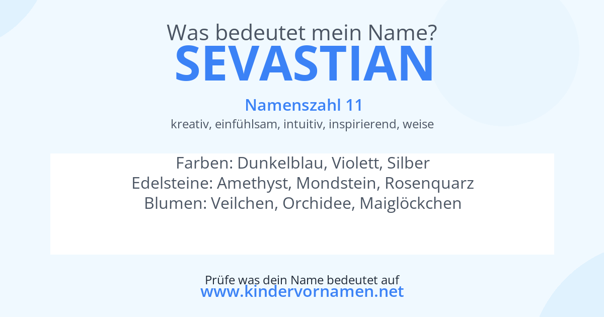 Was bedeutet der Name Sevastian?