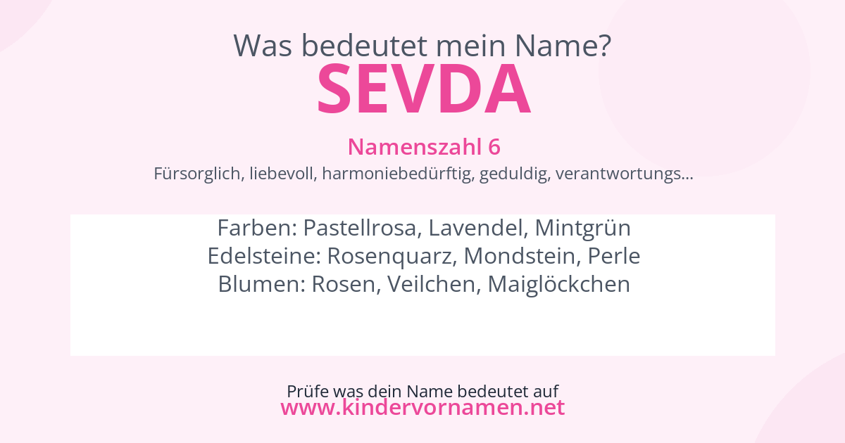 Was bedeutet der Name Sevda?