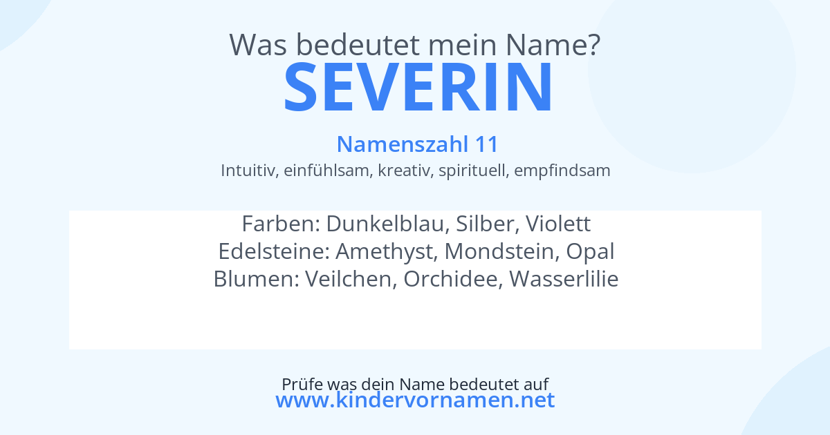 Was bedeutet der Name Severin?
