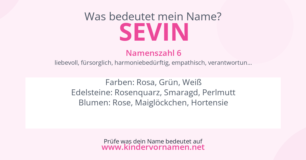 Was bedeutet der Name Sevin?