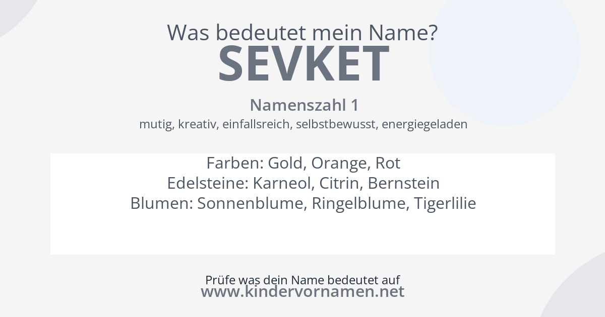 Was bedeutet der Name Sevket?